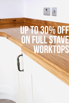 Up to 30% OFF on Full Stave Worktops.