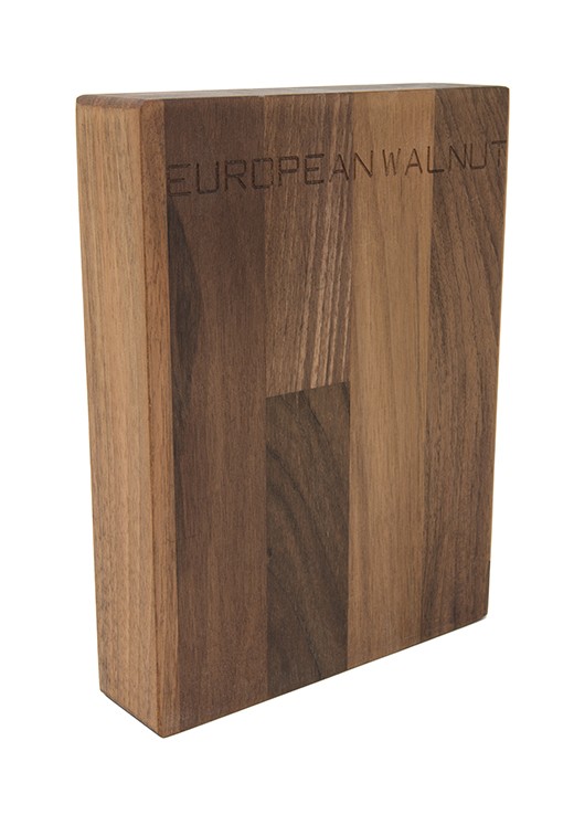 European Walnut Worktop Sample 250mm x 150mm x 38mm